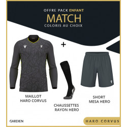 Pack Match Hero Corvus Maillot Gardien de But pour enfant